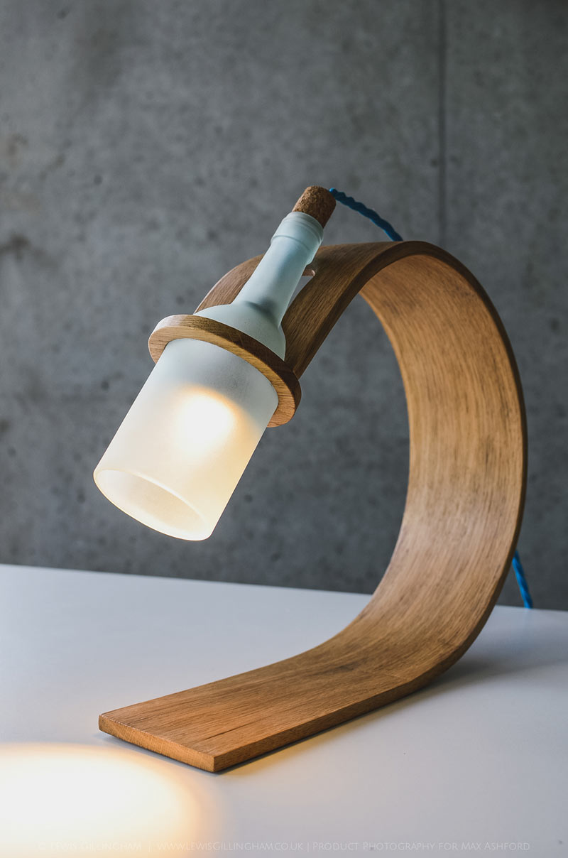 Quercus desk lamp design by Max Ashford for young professionals.