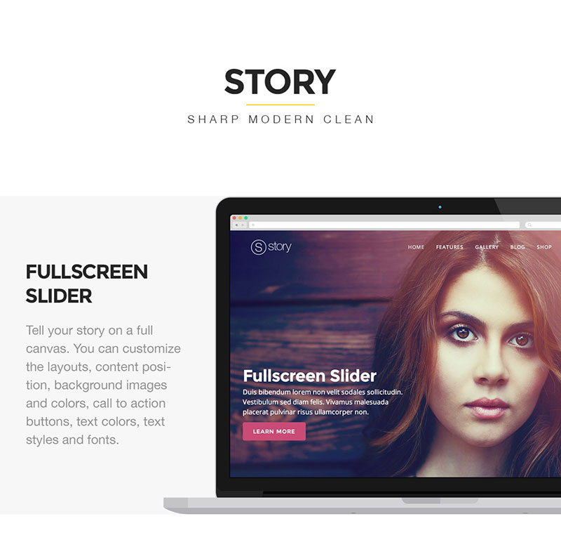 Story, a creative theme for multi-purpose.