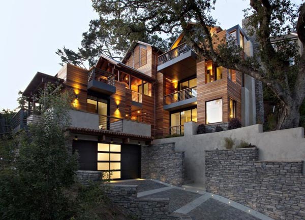 The Hillside House in Mill Valley, California by SB Architects.