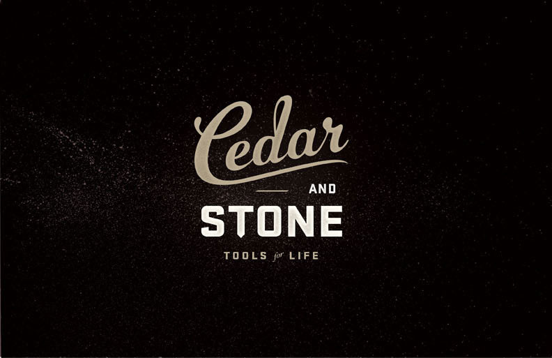 Cedar & Stone - vintage typography inspired logotype.