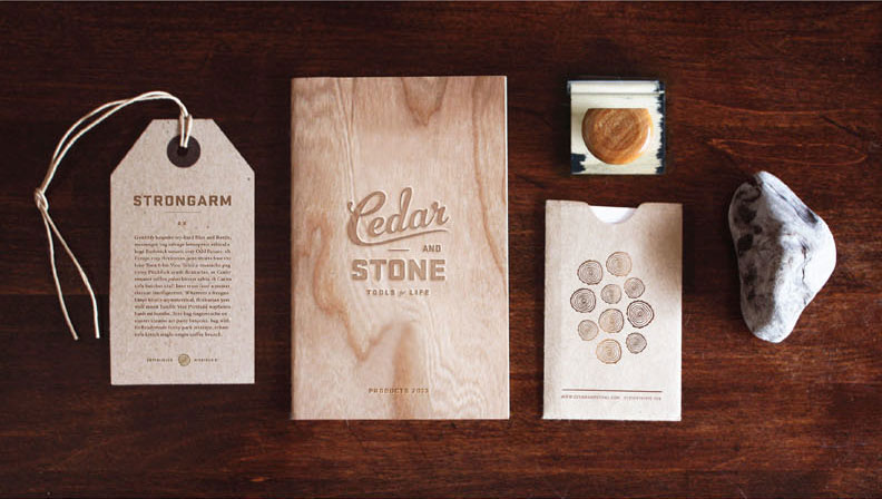 Cedar & Stone brand identity design by Ashley Flanagan, a Portland based art director and graphic designer.