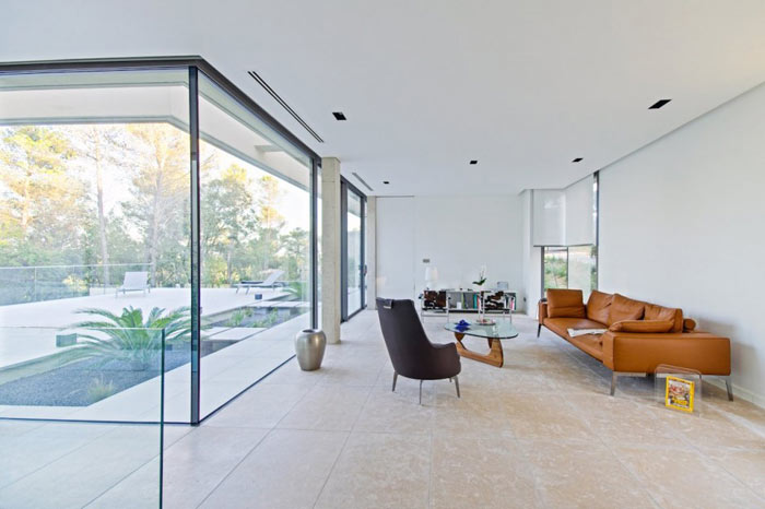 Minimalist and modern interior design inside the house.