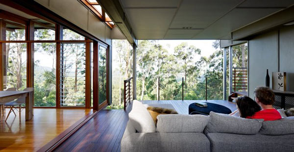Open living area with views of the landscape.