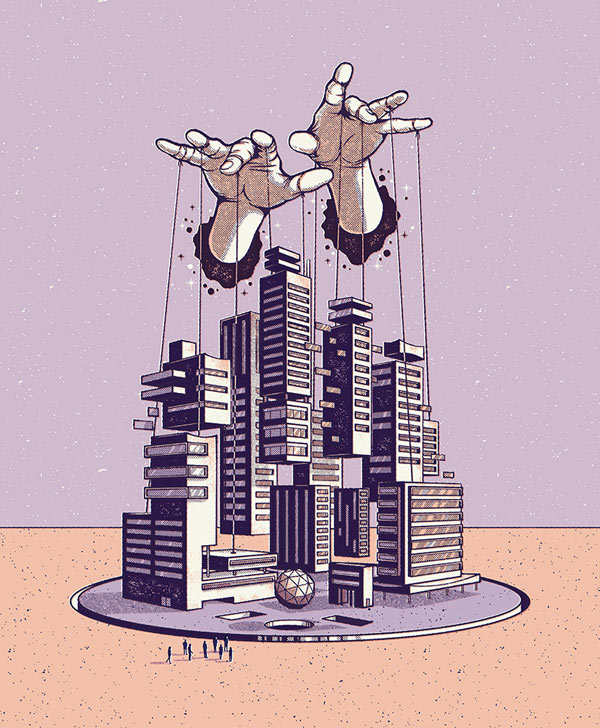 DESKTOP MAGAZINE - Editorial illustration for the Making Places issue.