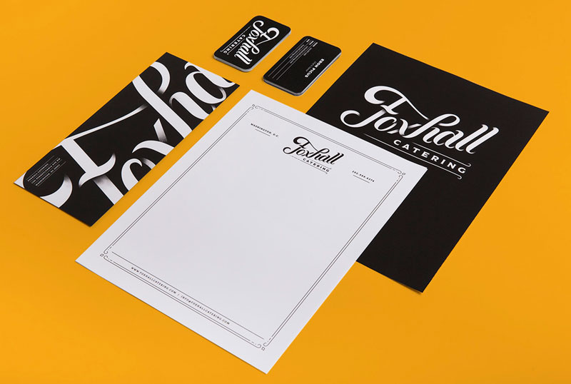 The Foxhall Catering - stationery set.