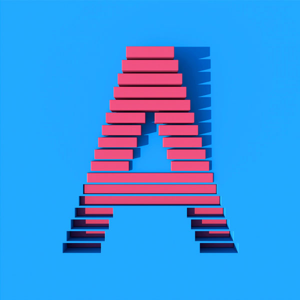Letter A - Stylish designs for 36 DAYS OF TYPE.
