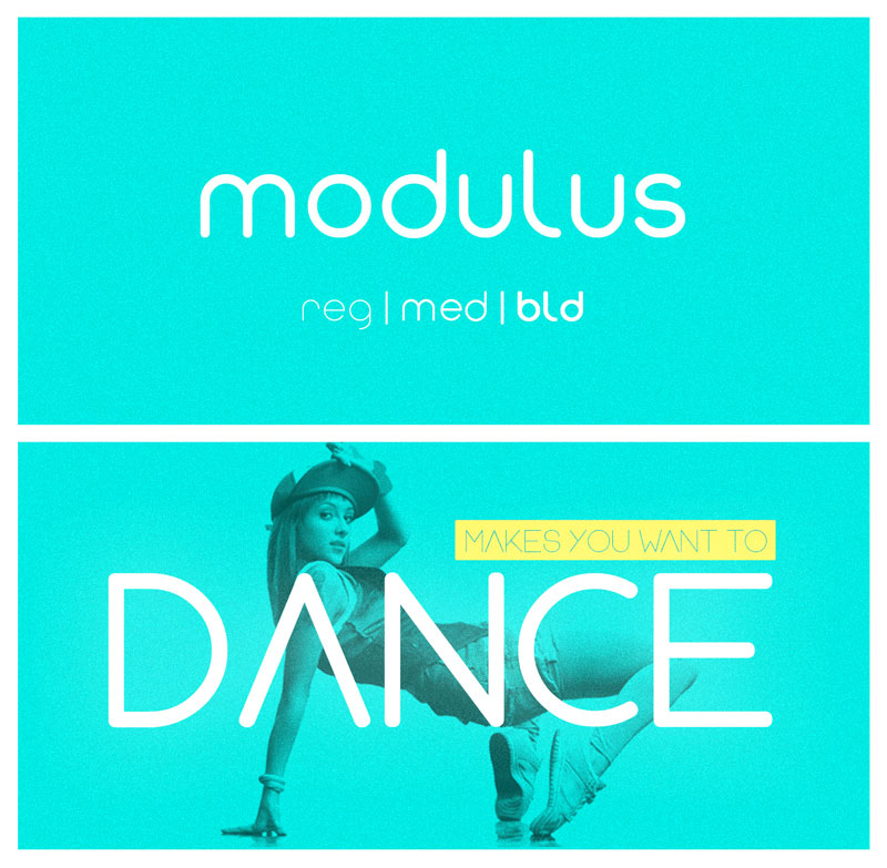 The Modulus font family is a clean and modern sans serif typeface from VirtueCreative.