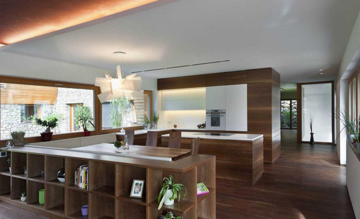 Modern and clean kitchen design.