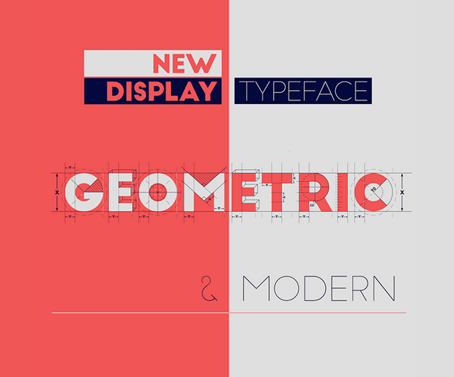 Two free fonts based on a geometric and modern new display typeface.
