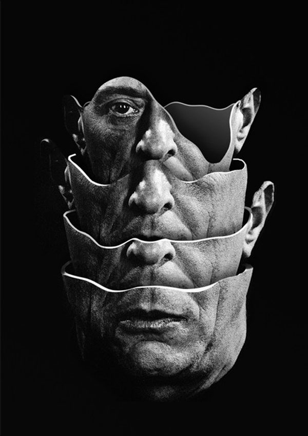 Arnold Schoenberg - Quartet - Handmade collage created in 2014.