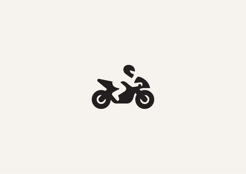 Motorcyclist icon design by George Bokhua.