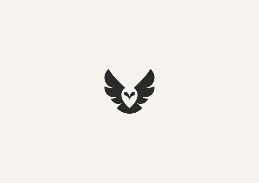 Owl graphic in simple black and white.