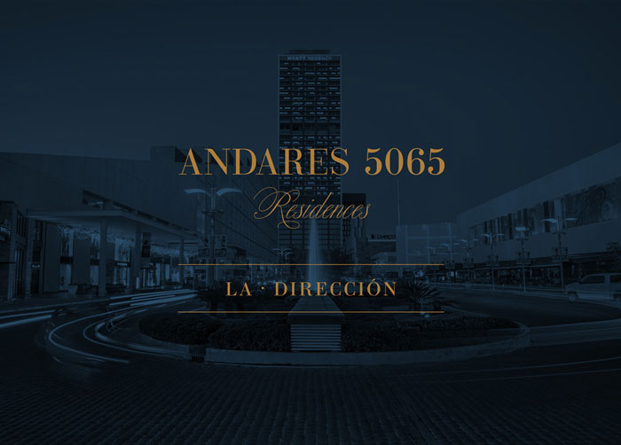 Andares 5065 - art direction and identity system for an exclusive hotel and residences tower in Guadalajara, Mexico.