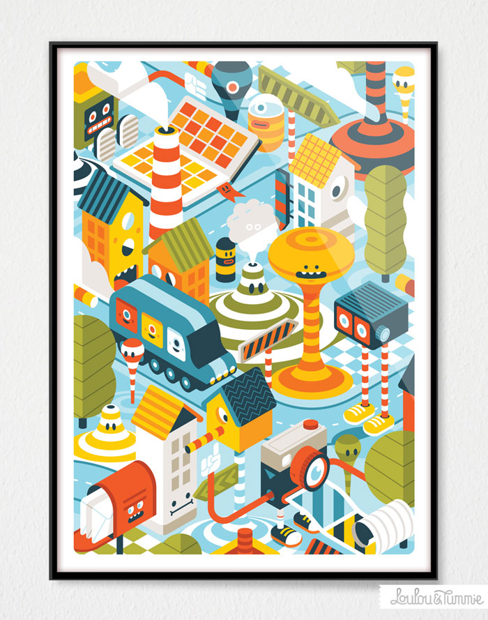 The town square is round - New prints by LouLou & Tummie.