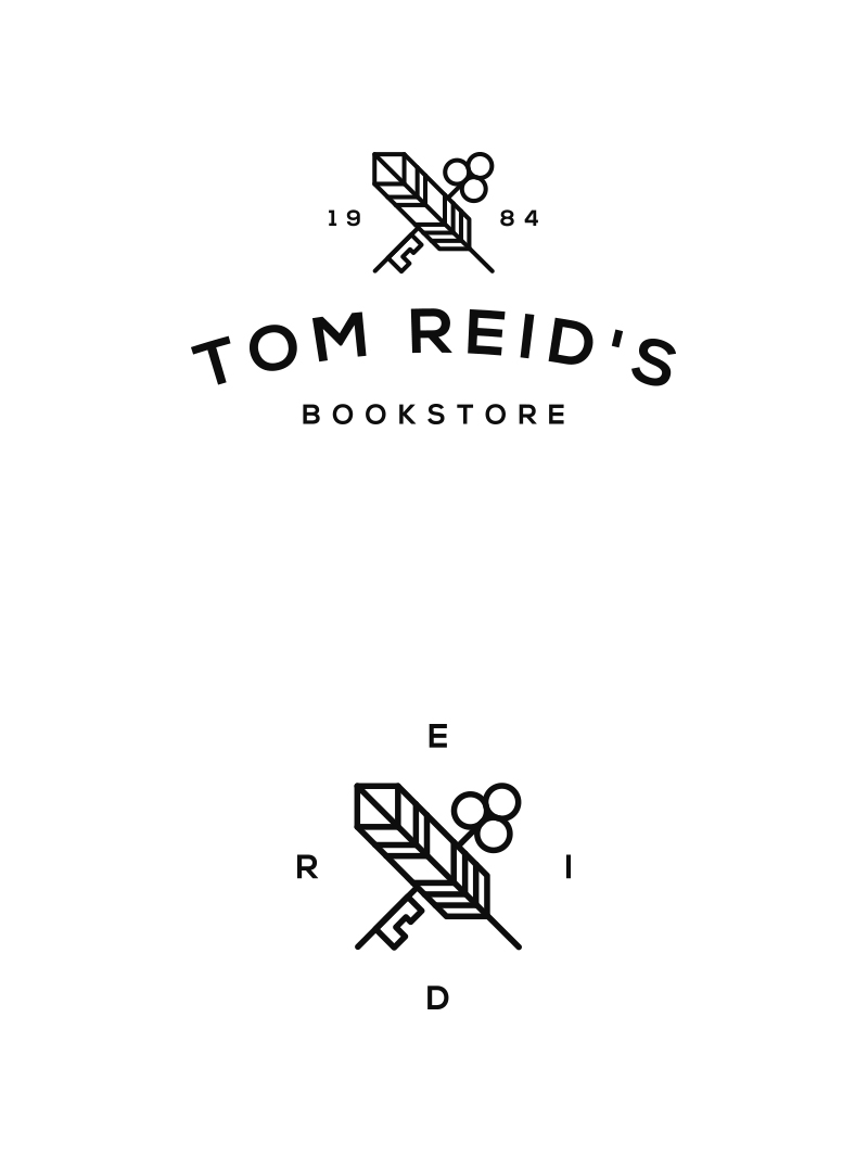 Bookstore logo design by Sebastian Bednarek.