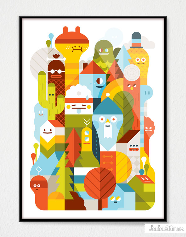 Character city - Lovely illustrations from a series of new prints.