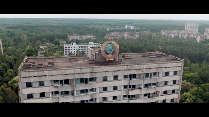 Old abandoned buildings from Soviet era.