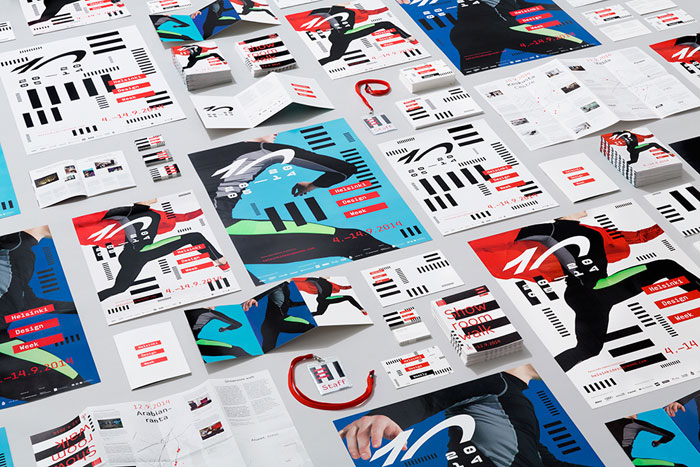 The huge collection of printed communication materials for the Helsinki Design Week.