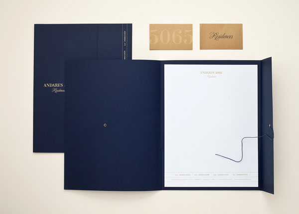 Printed matters of the hotel brand identity.