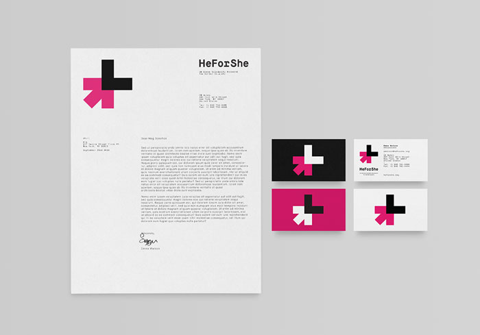HeForShe - official stationery and visual identity design.