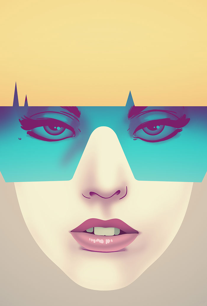 Lady Gaga poster by Nook - Blond version of the print.