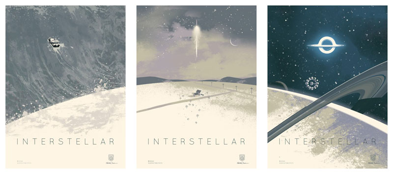 Interstellar, a complete poster series by Kevin Dart.