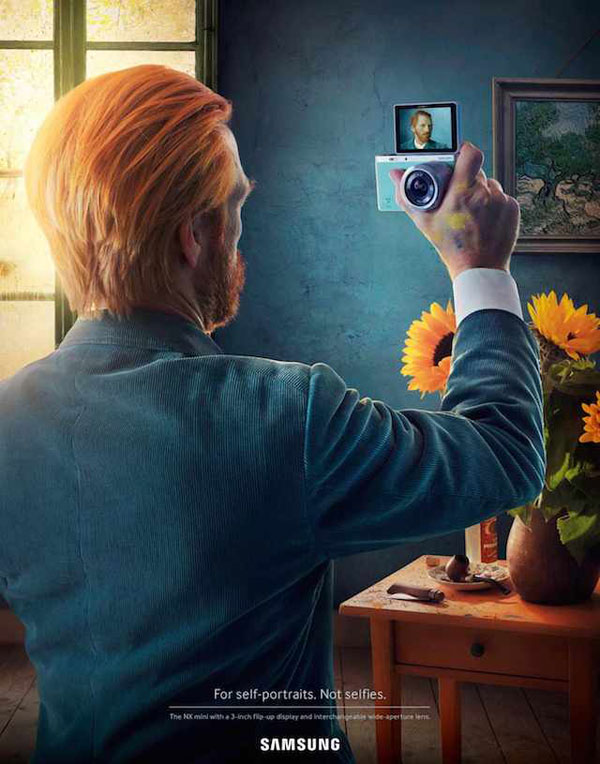 Van Gogh - SAMSUNG "NX mini" campaign: For self-portraits. Not selfies.