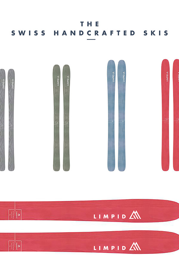Swiss handcrafted skis - simple and clean design.