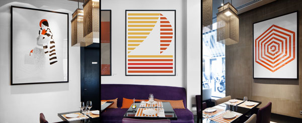 Posters that complement the interior design.
