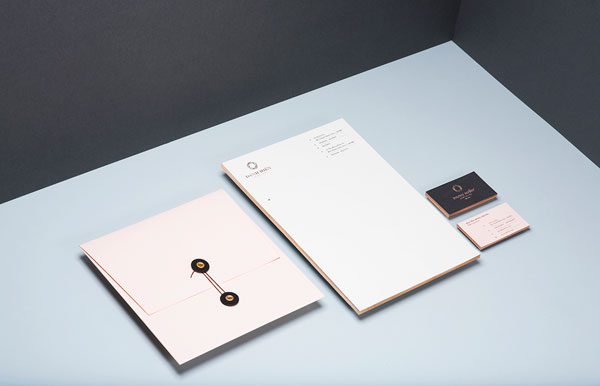 Printed collateral and stationery design by studio Bratus for Danh Hien Jewelers.
