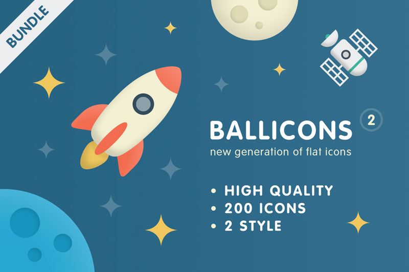 Ballicons 2, a new generation of flat icons.