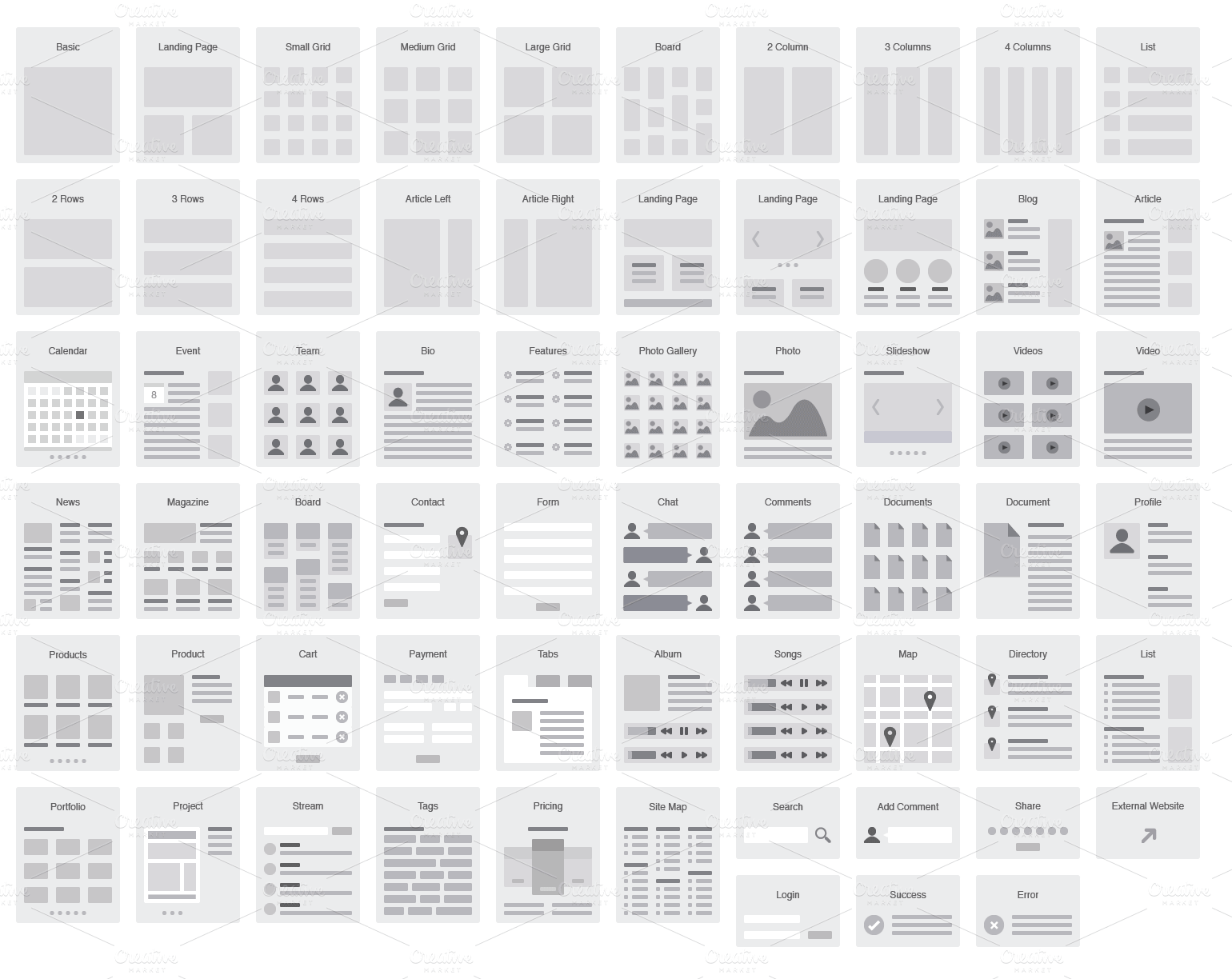 Flowcharts pages for illustrator.