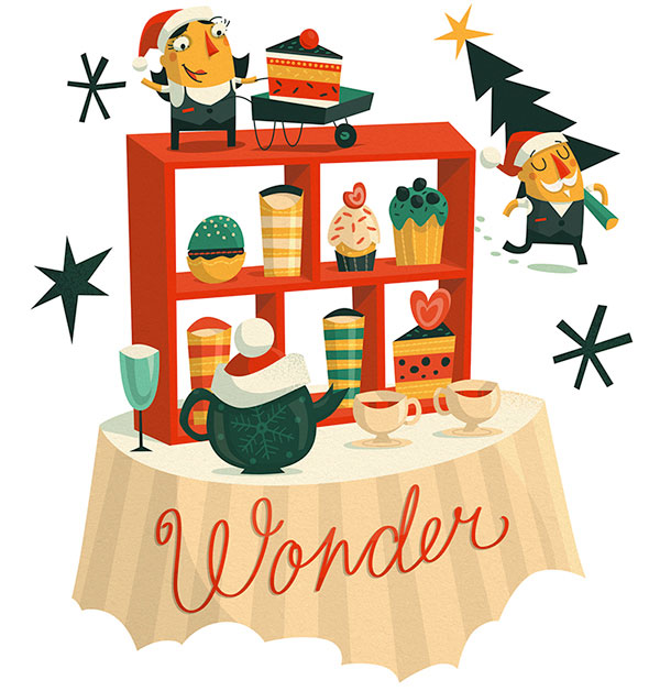 Holidays campaign illustration for editorial use.