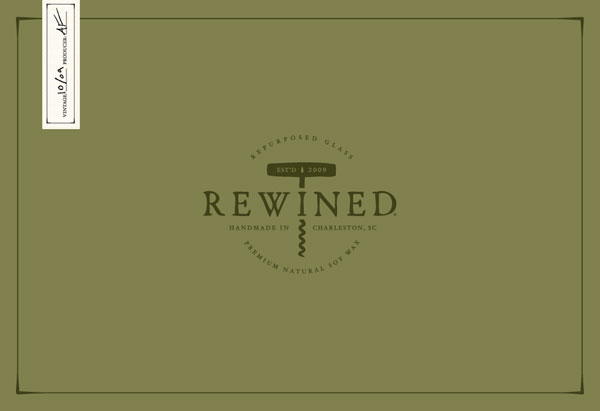 Rewined Candles - Logo creation and brand identity design.