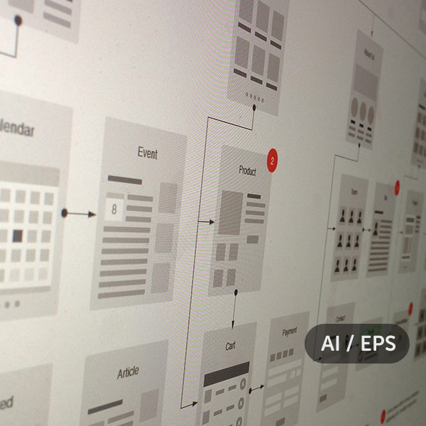 Website flowcharts and site maps - AI and EPS
