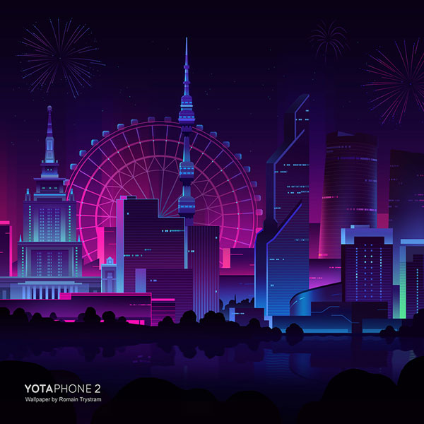 YotaPhone 2 - Moscow illustration by Romain Trystram from a series of official wallpapers.