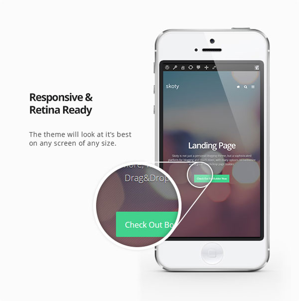 A responsive and retina ready design ensures a great look on any device and any screen size.