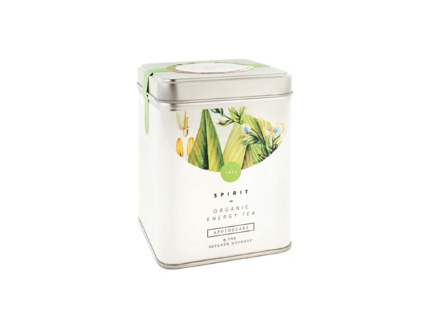 Spirit - organic energy tea - simple and clean packaging design.