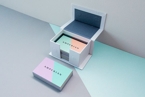 A box with business cards.