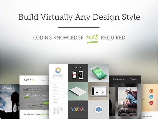Build virtually any design style - coding knowledge is not required.