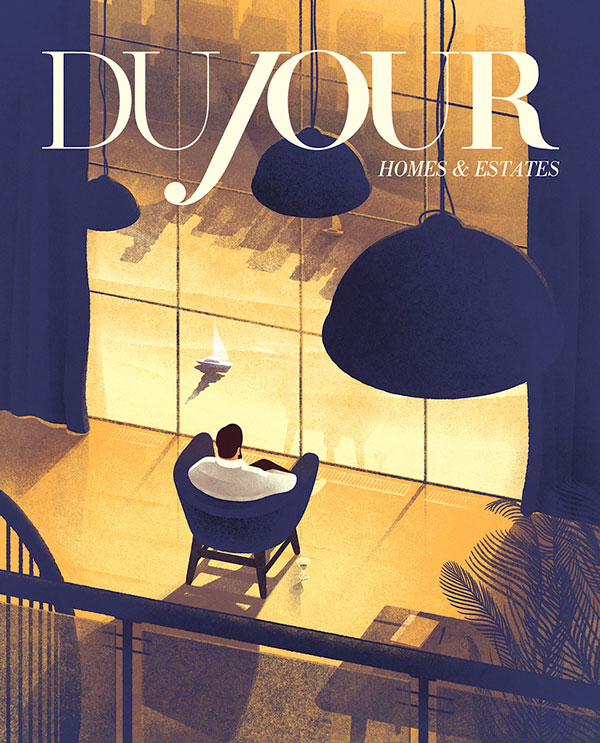 Cover illustration by Karolis Strautniekas for DuJour Homes & Estates magazine.
