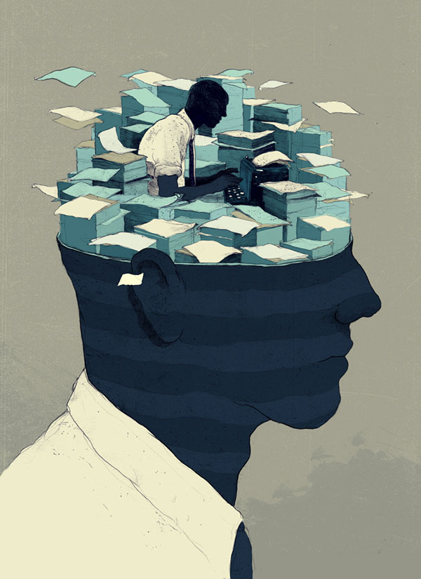 Scientific American - Editorial illustration for an article about the free will and the origins of our decisions.