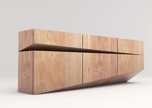 Sideboard design by Natalia Wieteska, an interior and furniture designer by Poznań, Poland.