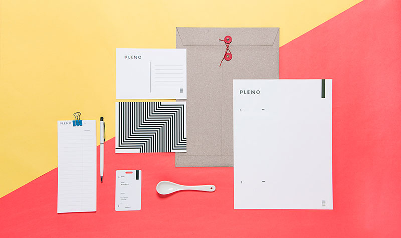 Stationary set of Pleno, a restaurant located in the heart of Colonia Condesa, in Mexico City.