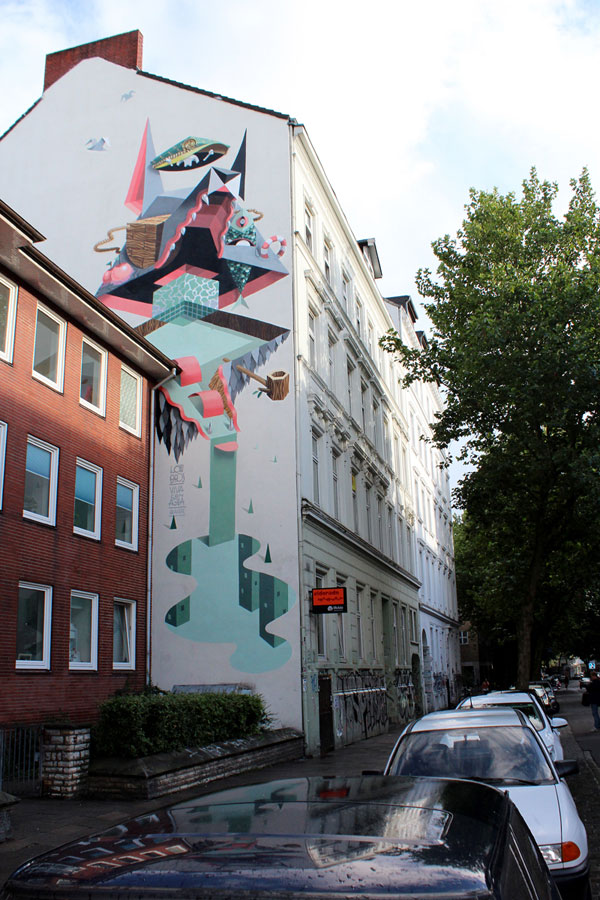 Wall illustration in Hamburg, Germany - created in 2013.