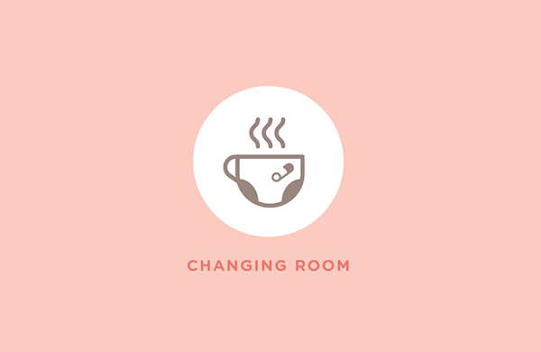 Changing room, an example of the icon design for the shop.