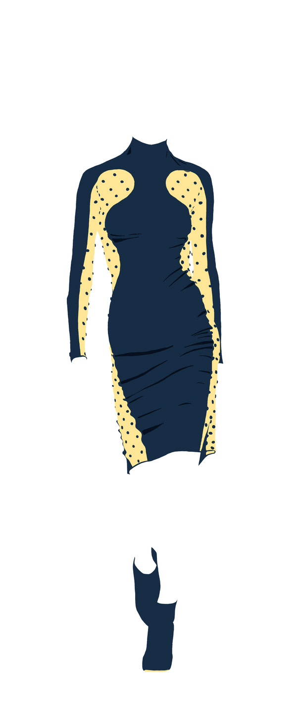 Fashion illustration for Stella McCartney Fall 2011 RTW collection.