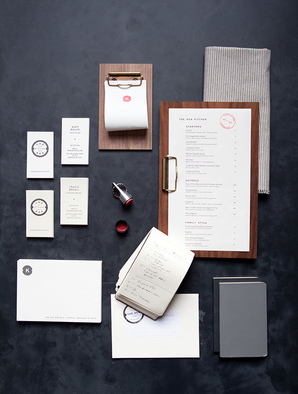 The diverse set of printed collateral and stationery.