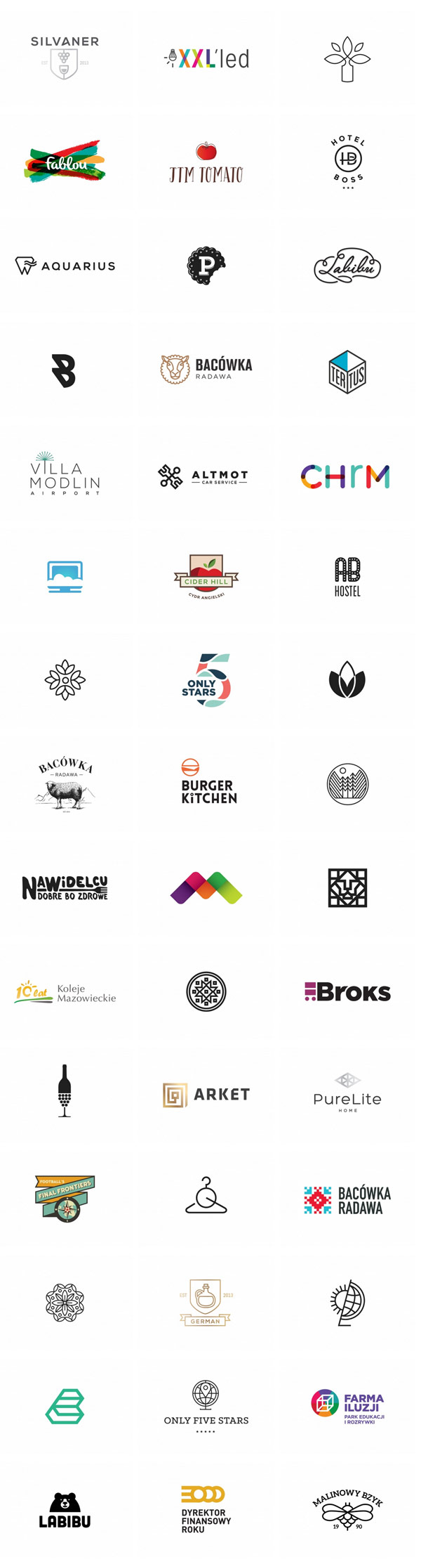 A big collection of well designed logos by Klaudia Szymańska, a Polish graphic and motion designer. This logo collection includes a variety of different logos created for diverse clients from different business fields. The list offers works based on simple lines, complex graphics, or custom letterings.
