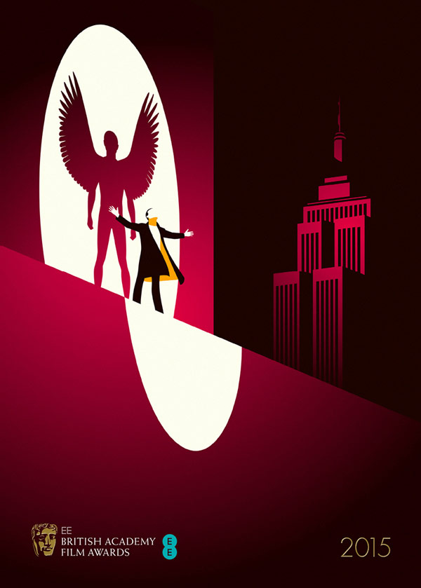 Birdman - Brochure cover artwork of the British Academy Film Awards for the 2015 ceremony.